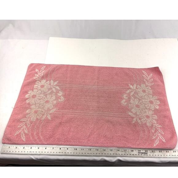 VTG 6x Cotton Blend Towel Soft Pink Red Floral Bath Hand Towels Reversible - Picture 7 of 9